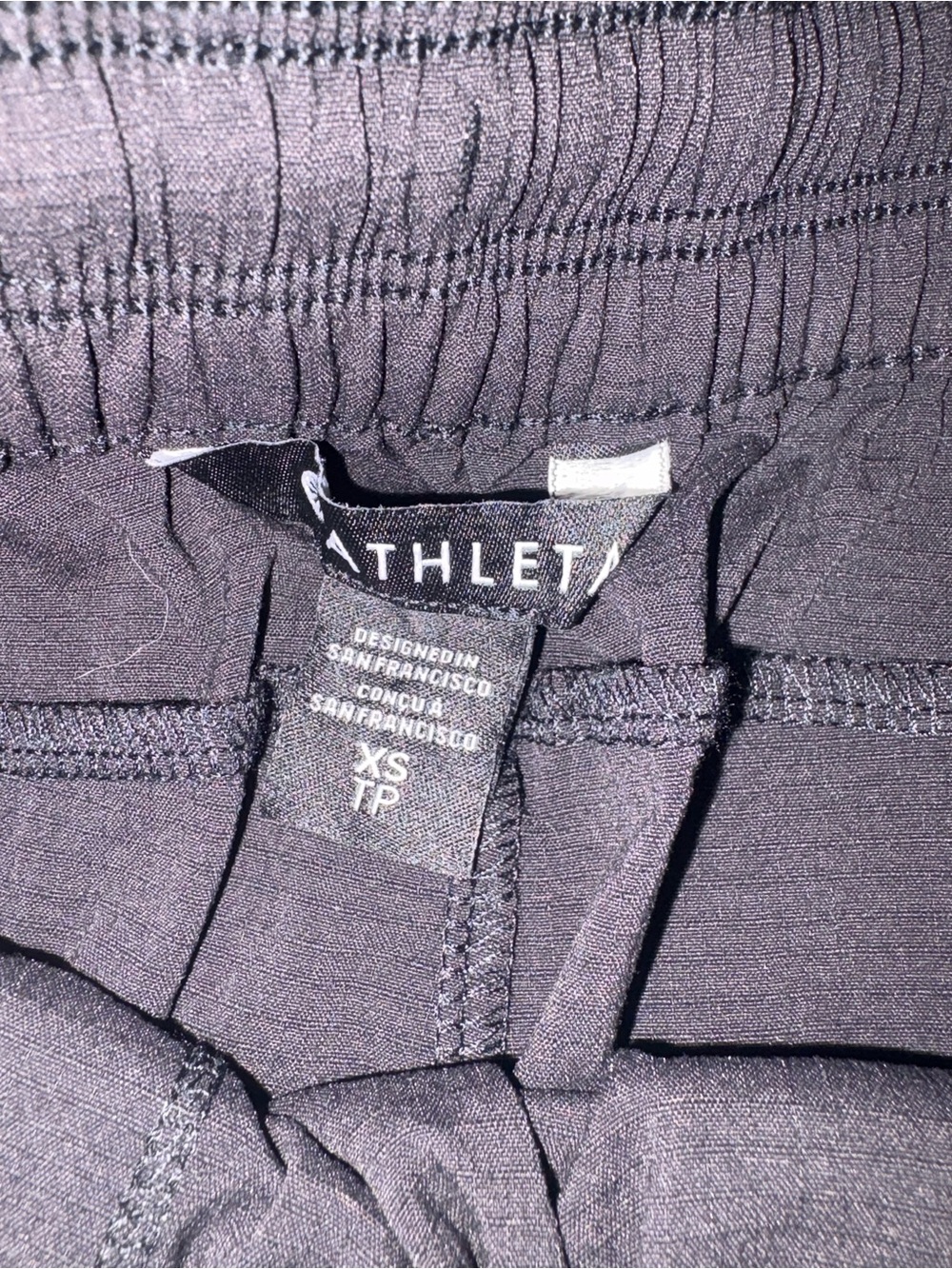 Athleta Black Women's Zip-Pocket Drawstring Athletic Shorts - Picture 5 of 6